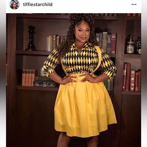 PUG Magically Made Joanne Jumper Skirt with Removable Straps Yellow Large L NWOT